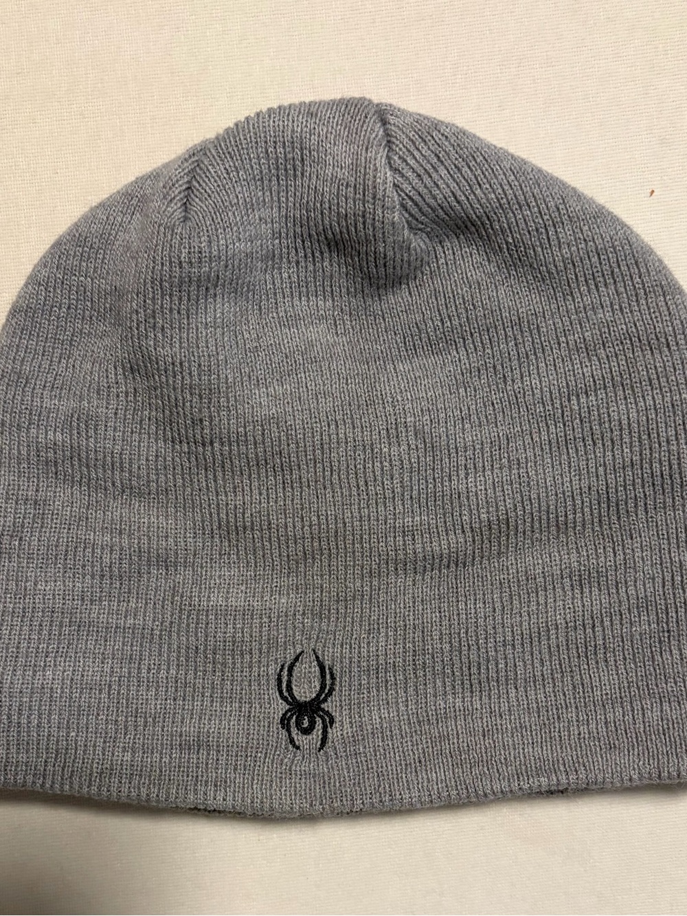 Spyder Gray wool blend Beanie with Black Logo